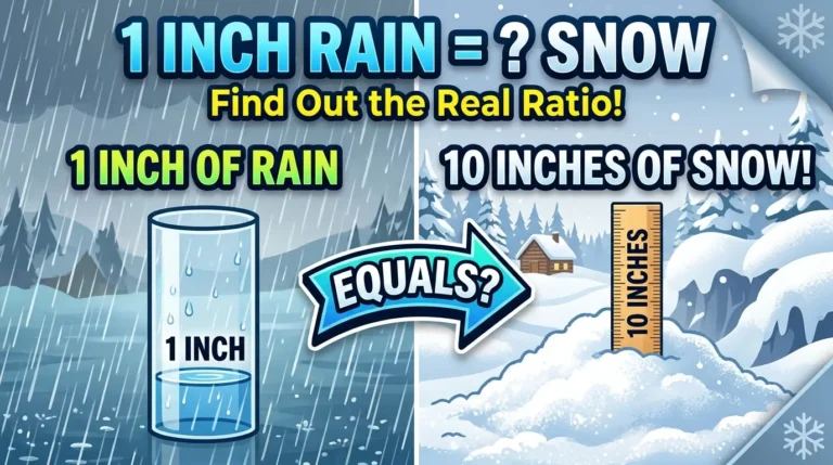 1 Inch of Rain Equals How Much Snow? Rain to Snow Conversion Guide